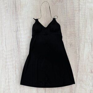 ATHLETA Black Restoration Swim Athletic Dress Built in Bra Size S